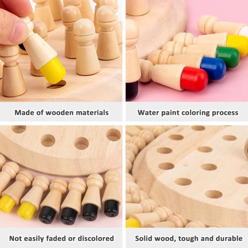 لعبة ذاكرة الألوان الخشبية