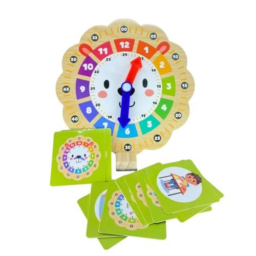 ساعة تعليمية خشبية