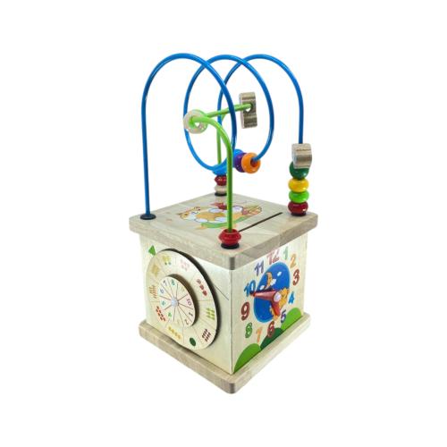 مكعب نشاط خشبي للأطفال