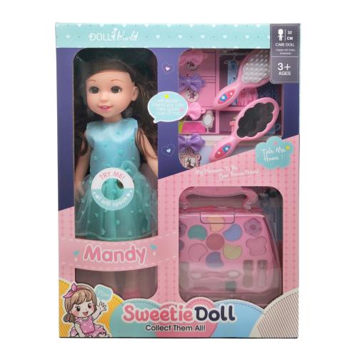 عروسة مع تسريحة ومكياج