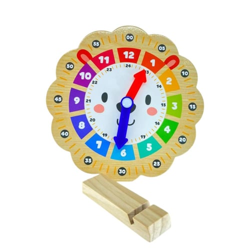 ساعة تعليمية خشبية
