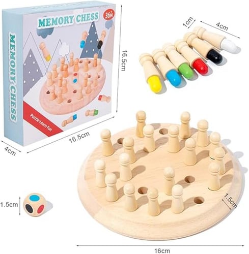 لعبة ذاكرة الألوان الخشبية