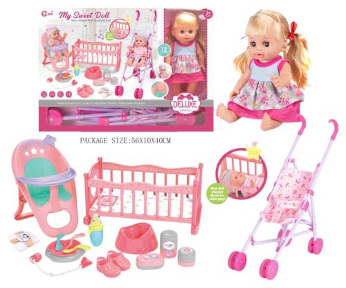 دمية مع أدوات الاهتمام