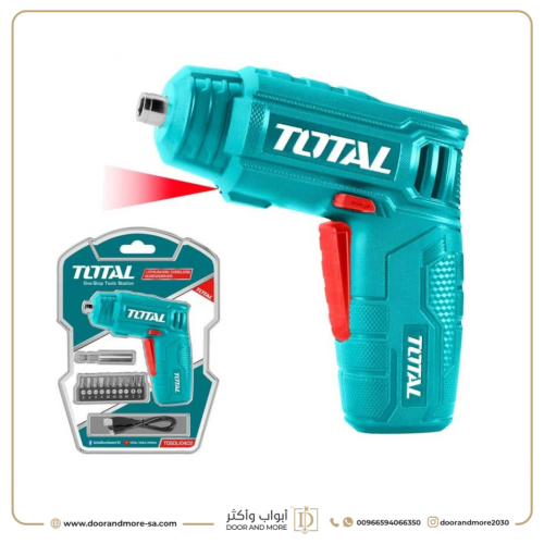 درل بطارية شد براغي مع لقم TOTAL 4 V