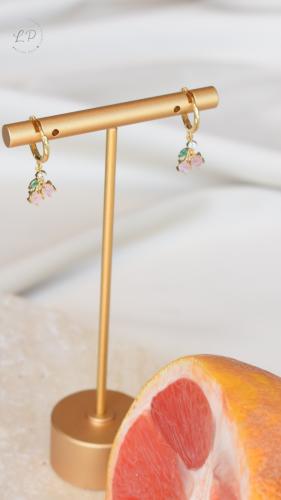 Pink Cherry Hoops