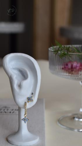 Blue Flower Earring