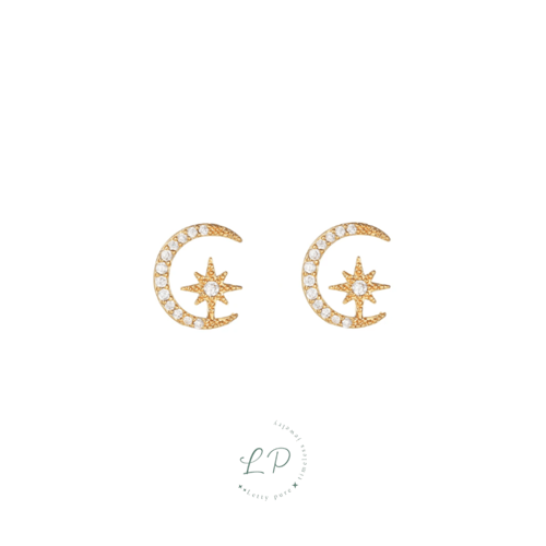 Star & Moon Earring