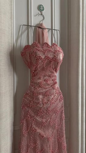 فستان خرز مع شال