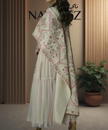 جلابية تطريز فصوص تل