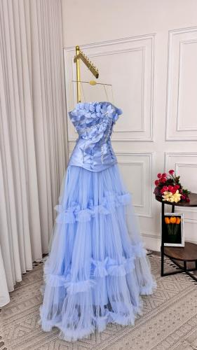 فستان سهرة تل