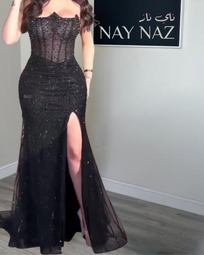 فستان سهرة كورسيه تل