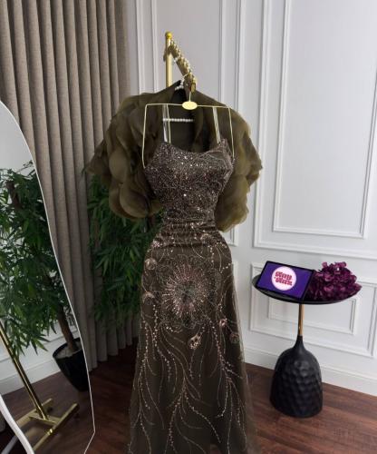 فستان كلفة تل مطرز