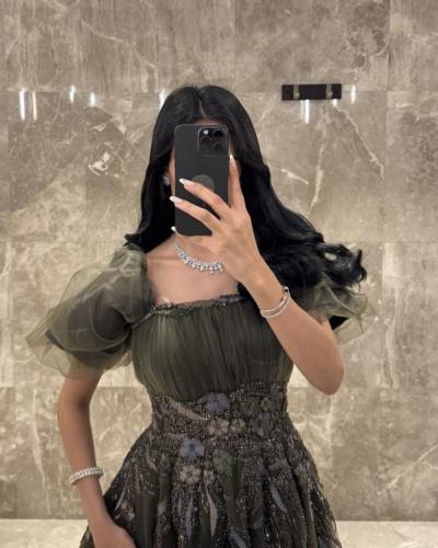 فستان تل تطريز كلفة