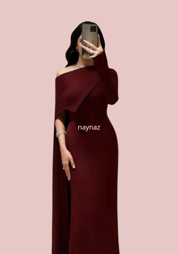 فستان خمري باربي أنيق