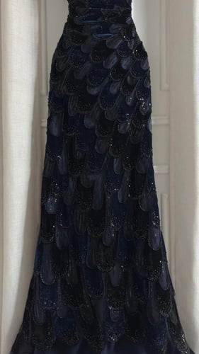 فستان الطاووس مطرز سهرة