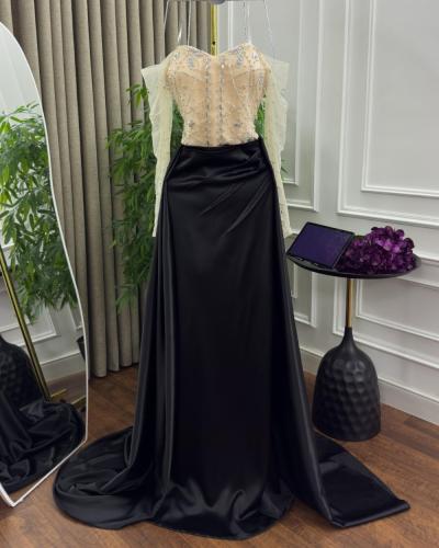 فستان سهرة ذيل كلوش