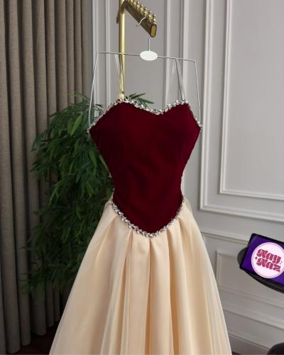 فستان ميكادو صدر جوخ زركون