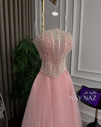 فستان سهرة تل صدر لول