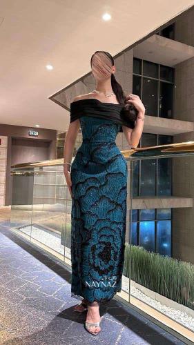 فستان سهرة مطرز