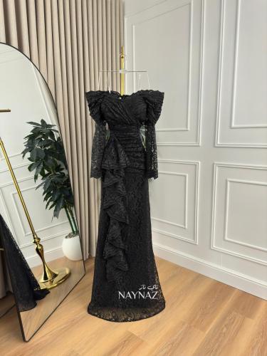 فستان سهرة دانتيل مبطن باربي بتصميم راقٍ