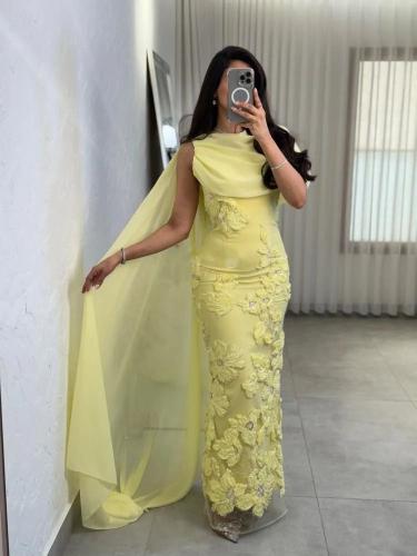 فستان سهرة بلون صيفي