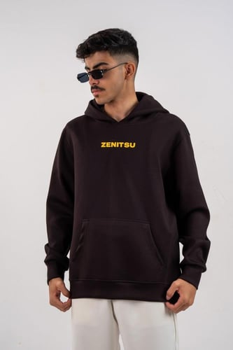 هودي أسود بتصميم شخصية زينيتسو أغاتسوما