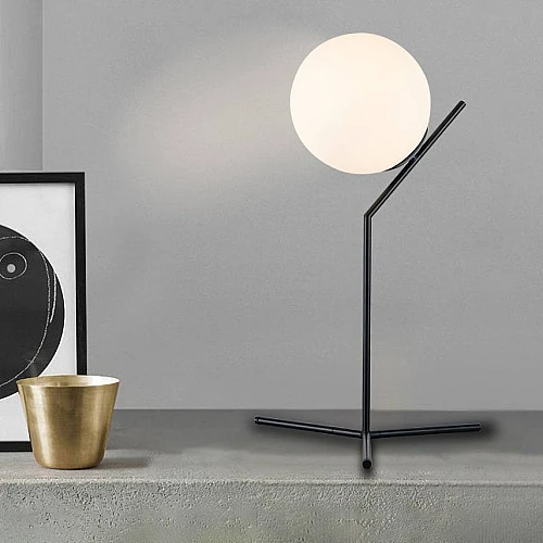 مصباح طاولة مودرن اسود مفرد