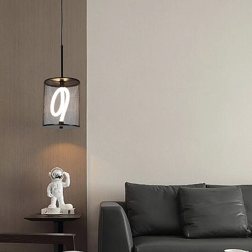 Modern single outlet black color lighting yellow 20 watt