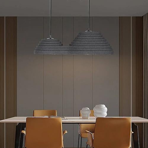 نجف علاقي مودرن أسود E27*2L قطر 60 سم