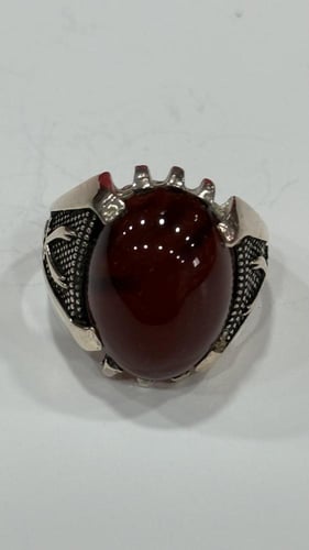 خاتم فضه مقاس 25