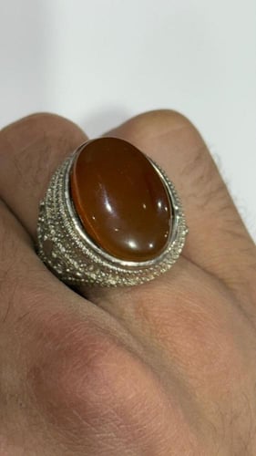 خاتم فضه عقيق