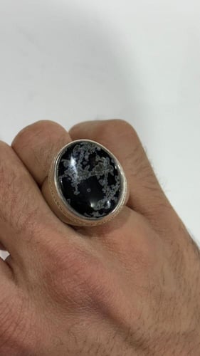 خاتم فضه عقيق خرساني