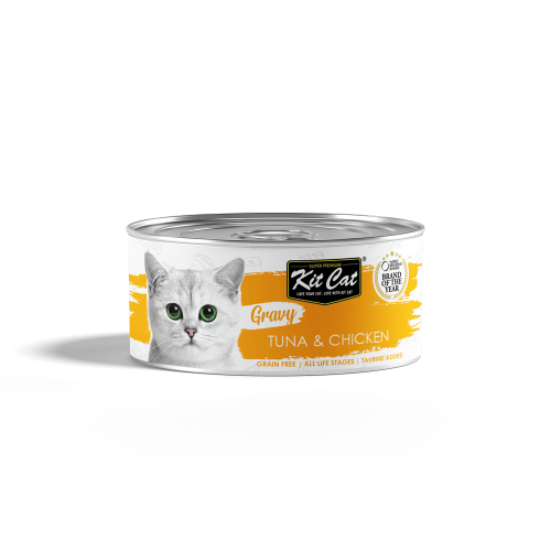 كت كات طعام رطب التونا والدجاج بالمرق 70غ