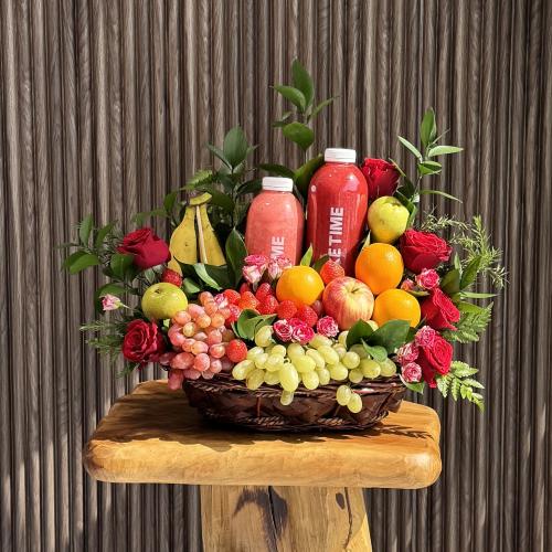هديه سلة فواكه وعصير