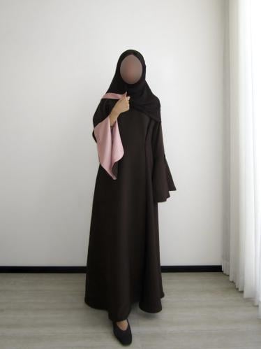 Mocha Pink silk abaya