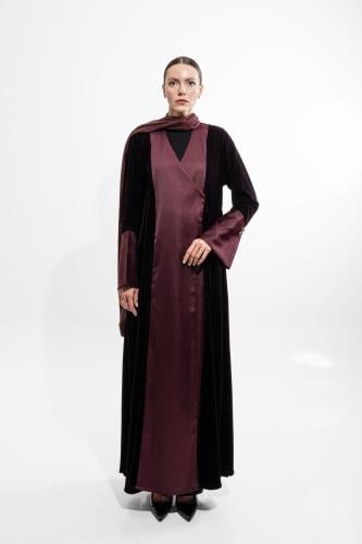 Burgundy Velvet Contrast