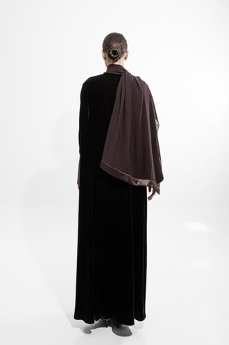 Brown Velvet Contrast