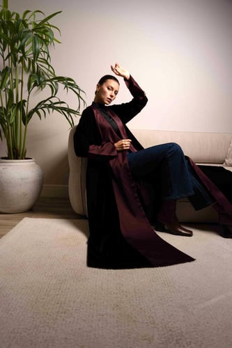 Burgundy Velvet Contrast