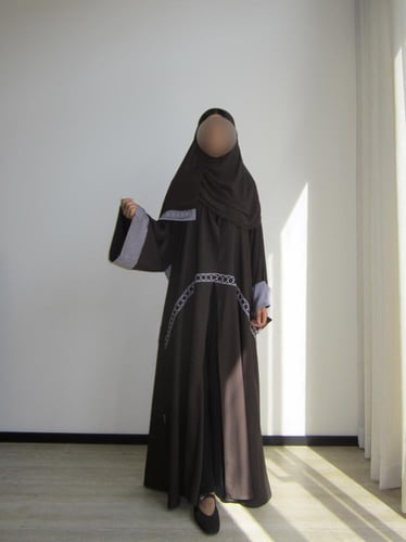 Brown circle Abaya