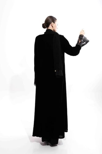 Black Lace Abaya