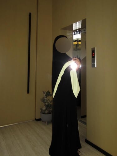 Onyx pastel yellow abaya