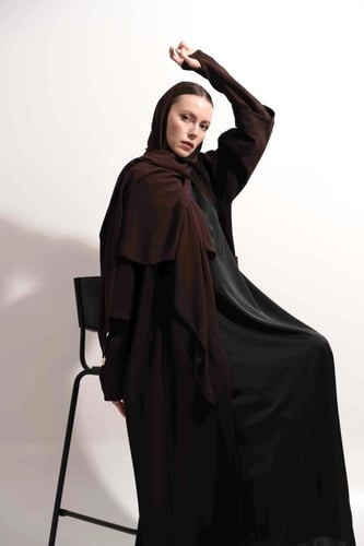 Brown Doable Layer Abaya