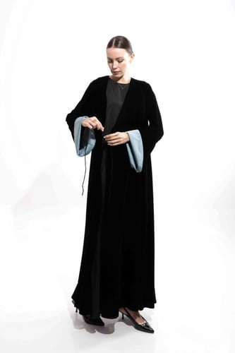 Velvet Onyx Tiffany Abaya