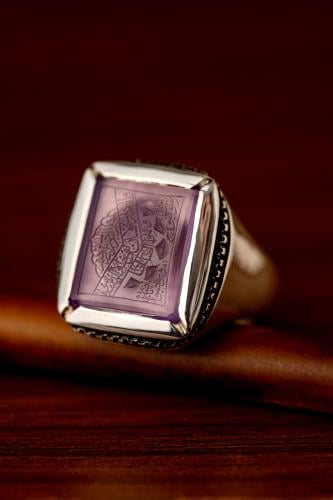 Yemeni agate ring engraved - Surah Al-Asr blessed...