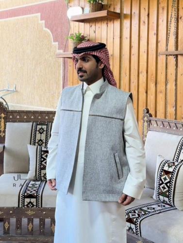 جديد سديري شتوي رصاصي فاتح - قماش شانيل وجوخ اصلي