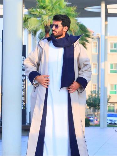 فرو دبل فيس مع شال كحلى و بيج