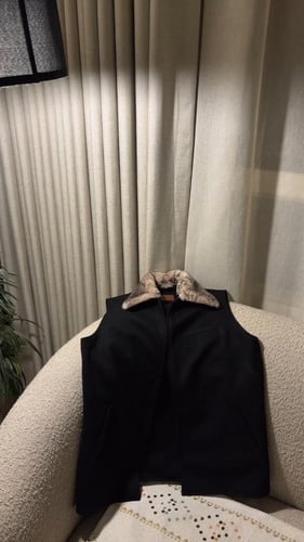 سديري فرو اسود شتوي رجالي فخم