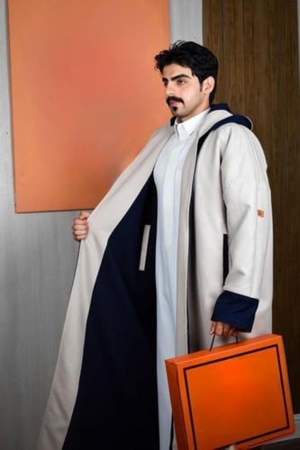 فروه دبل فيس لون كحلي مع سكري