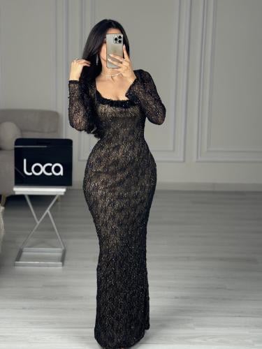 فستان اسود دانتيل