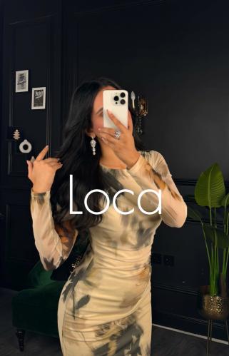 فستان ناعم ماسك برنت مميز من لوكا فاشن